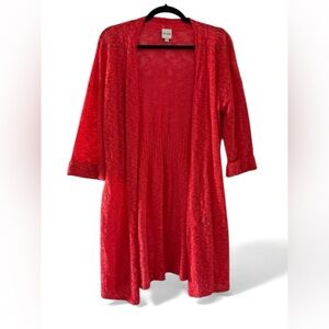 NWOT - NIC+ZOE Vibrant Red Open-Front Cardigan